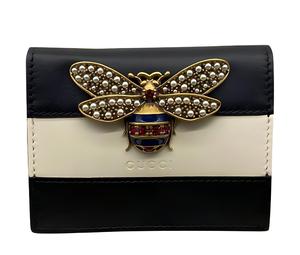 Buy Gucci Queen Margaret Leather Wallets Card Holders Women's Black & White at Sasom – Authentic and Ready to Ship