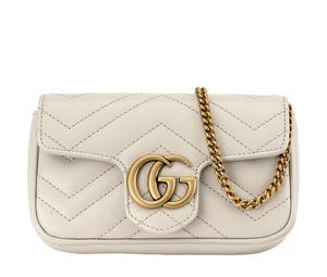 Buy Gucci GG Marmont Leather Shoulder Bag, Crossbody Bag Extra Mini Women's Light Gray at Sasom – Authentic and Ready to Ship