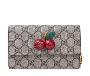 Buy Gucci Canvas Chain Shoulder Bag With Cherries at Sasom – Authentic and Ready to Ship