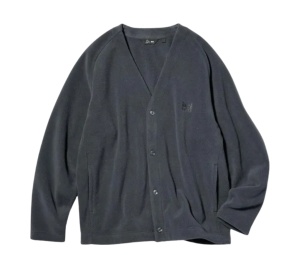 Buy Uniqlo x Needles Fleece Cardigan Dark Gray at Sasom – Authentic and Ready to Ship