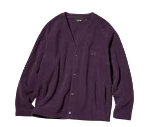 Buy Uniqlo x Needles Fleece Cardigan Purple at Sasom – Authentic and Ready to Ship