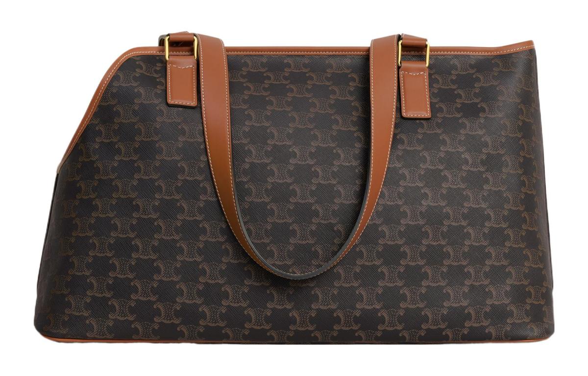 https://d2cva83hdk3bwc.cloudfront.net/4M3232AKU-04LU-celine-triomphe-canvas-with-calfskin-pet-bag-handbag-regular-unisex-brown-1.jpg
