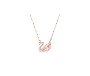 Buy Swarovski Dazzling Swan Necklace In Pink Crystals With  Rose Gold-Tone Plated  Hardware at Sasom – Authentic and Ready to Ship