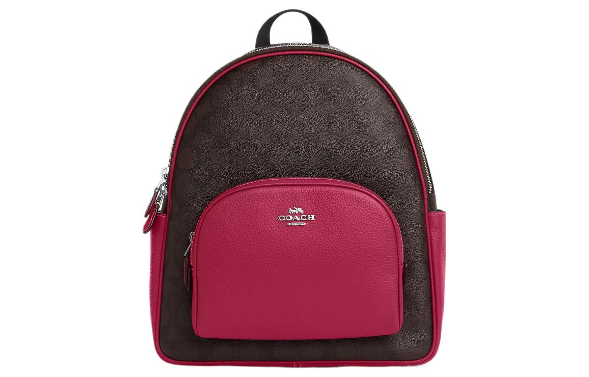 https://d2cva83hdk3bwc.cloudfront.net/5671-SVWGF-coach-court-coated-canvas-with-genuine-stone-grain-leather-backpack-large-size-women-s-silver-brown-bright-purple-1.jpg