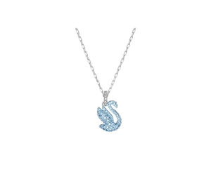 Buy Swarovski Swan Pendant In Swan Small Blue Rhodium Plated at Sasom – Authentic and Ready to Ship