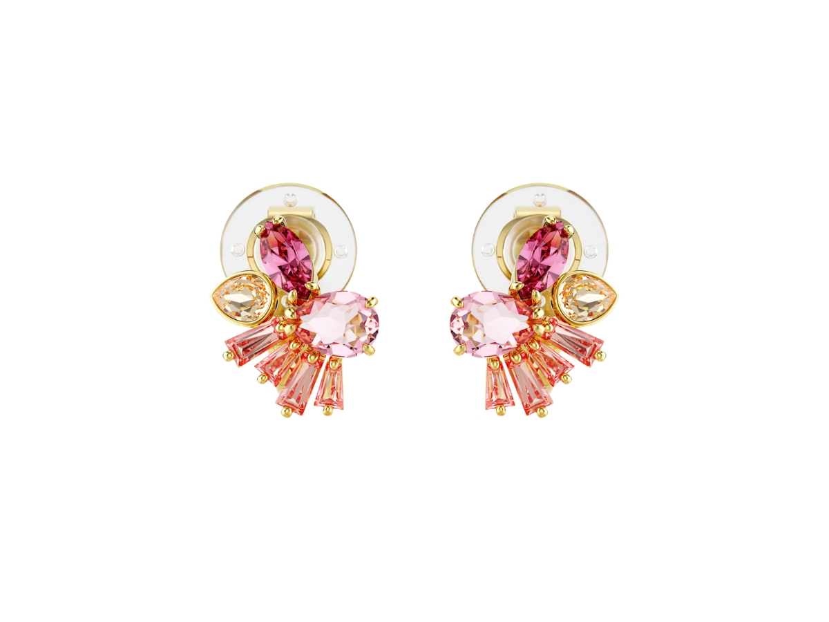 Buy Swarovski Gema Clip Earrings Pink at Sasom – Authentic and Ready to Ship