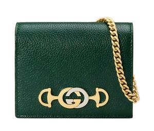 Buy Gucci Zumi Leather Wallet Handbag With Card Holder Women's Dark Green at Sasom – Authentic and Ready to Ship