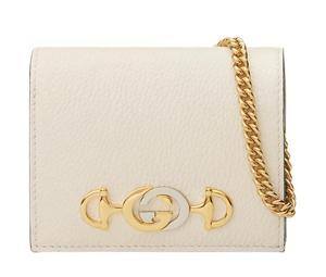 Buy Gucci Zumi Grained Leather Wallet Handbag With Card Holder Regular Women's White at Sasom – Authentic and Ready to Ship