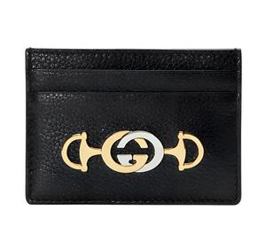 Buy Gucci Zumi Grained Leather Card Clip Card Holder Women's Black at Sasom – Authentic and Ready to Ship