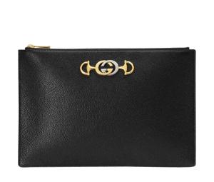 Buy Gucci Zumi Grained Leather Clutch Large Size Women's Black at Sasom – Authentic and Ready to Ship