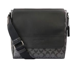 Buy Coach Houston Canvas Cow Leather Patchwork Messenger Bag Crossbody Bag Shoulder Bag Medium Size Men's Black at Sasom – Authentic and Ready to Ship