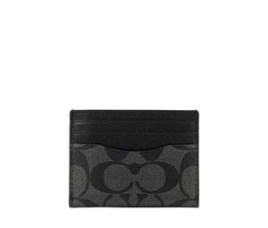 Buy Coach Card Case Coated Canvas Card Holder Men's Gray Black at Sasom – Authentic and Ready to Ship