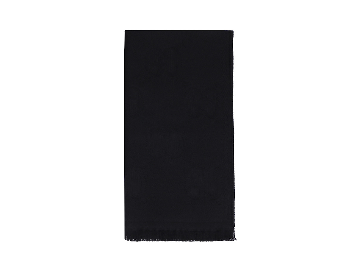 SASOM | เครื่องประดับ Gucci Wool Gg Jacquard Scarfblack Wool 100 เช็ค ...