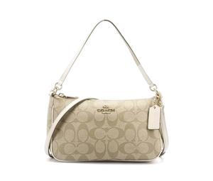 Buy Coach Top Handle Coated Canvas Mahjong Bag Shoulder Bag Crossbody Bag Handbag Small Size Women's Light Khaki White at Sasom – Authentic and Ready to Ship