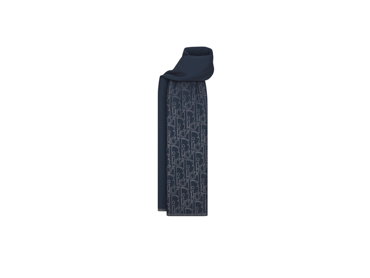 Buy Dior Gradient Dior Gravity Scarf Navy Blue Gray Wool at Sasom – Authentic and Ready to Ship