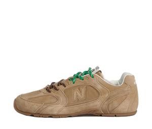 New Balance x MIU MIU NB 530 SL Qixi Festival Model Anti Slip Wear Resistant Low Top Casual Shoes Women's Light Brown