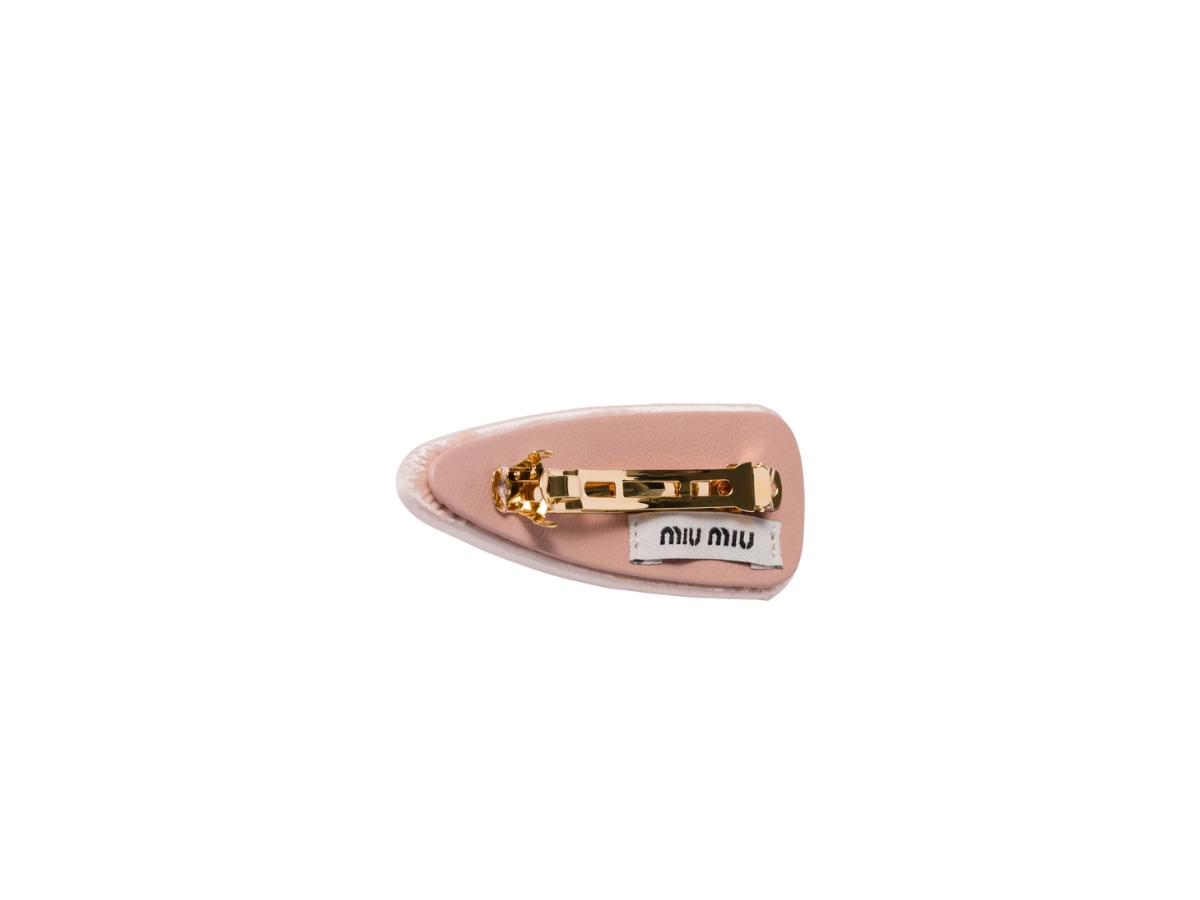 Miu Miu｜ (5IF092 049 F0615) Miu Miu Satin Hair Clip Orchid Pink Shop Authentic at SASOM