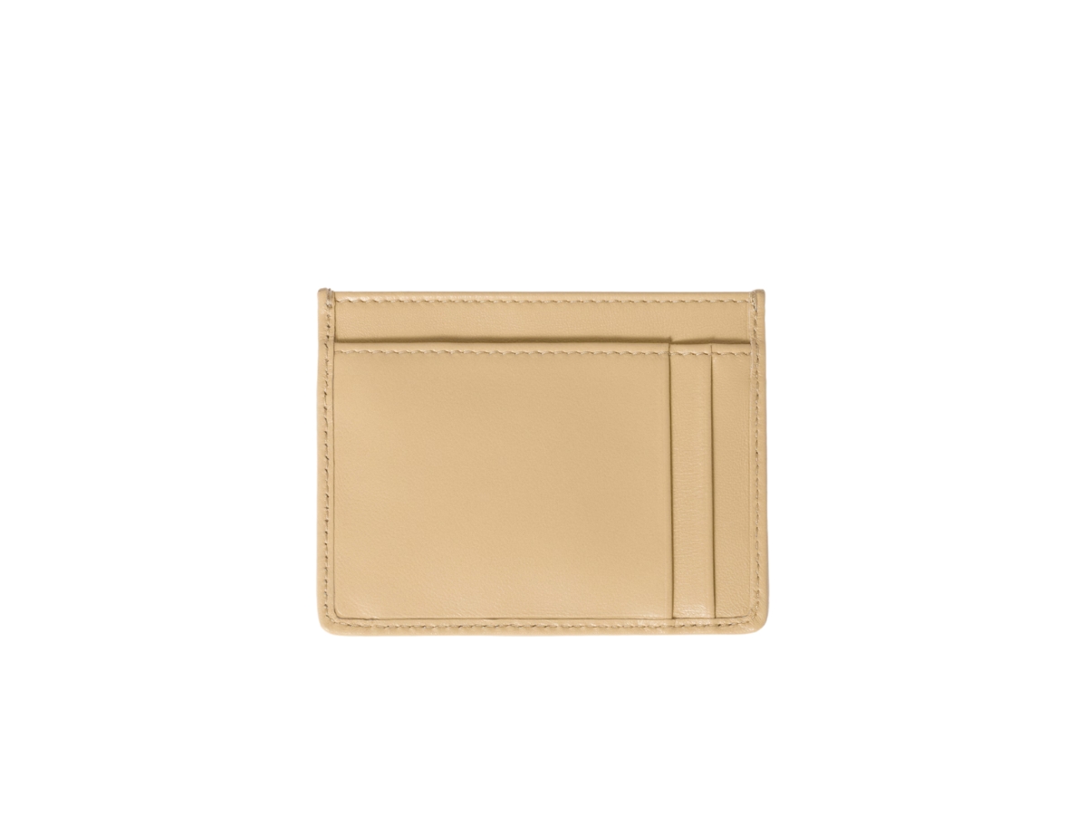 Miu Miu Quilted Nappa Leather Card Holder In Gold Hardware