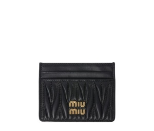 Buy Miu Miu Matelassé Nappa Leather Card Holder Black at Sasom – Authentic and Ready to Ship