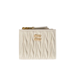 Buy Miu Miu Matelassé Nappa Leather Small Wallet White at Sasom – Authentic and Ready to Ship