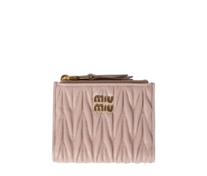 Buy Miu Miu Matelassé Nappa Leather Small Wallet Powder Pink at Sasom – Authentic and Ready to Ship