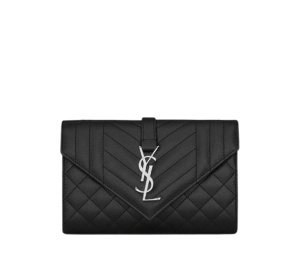 Buy Saint Laurent Envelope Grained Envelope Bag Black at Sasom – Authentic and Ready to Ship
