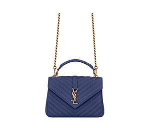 Buy Saint Laurent College Sheepskin Portable Crossbody Bag Shoulder Bag Medium Size Women's Blue at Sasom – Authentic and Ready to Ship