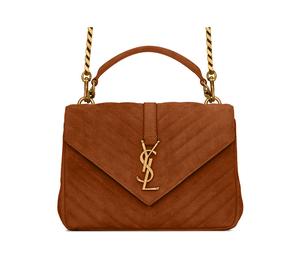 Buy Saint Laurent College Lambskin Handbag Shoulder Bag Crossbody Bag Medium Size Women's Brown at Sasom – Authentic and Ready to Ship