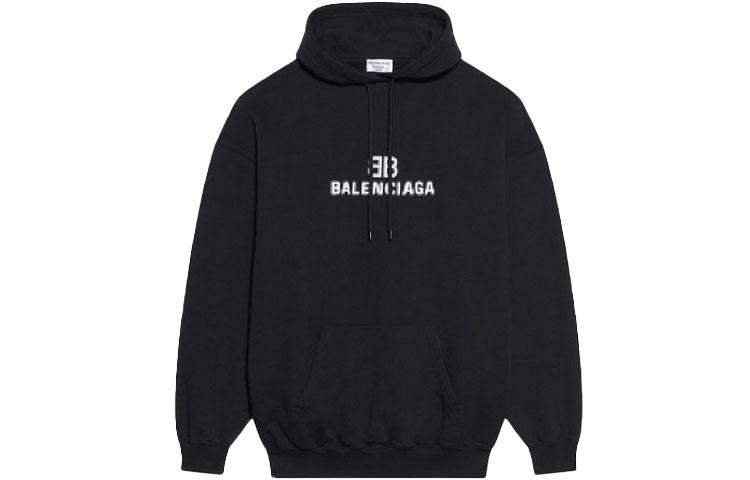 トップス balenciaga BB Pixel Medium Fit Hoodie M SASOM | เสื้อผ้า Balenciaga Mens Bb Pixel Medium Fit Hoodie เช็ค