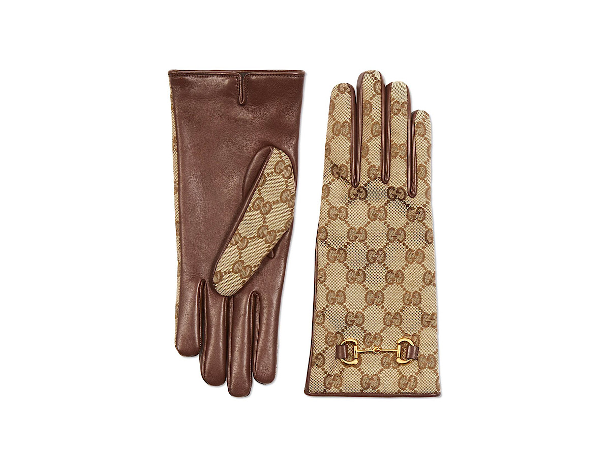 Buy Gucci Gg Fabric Glovesbeige None Horse Leather 50 Canvas 50 at Sasom – Authentic and Ready to Ship
