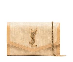 Buy Saint Laurent Fabric With Leather Envelope Bag Chain Crossbody Bag Shoulder Bag Women's Beige Yellow at Sasom – Authentic and Ready to Ship