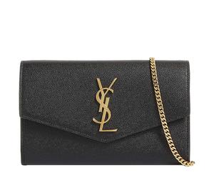 Buy SAINT LAURENT Uptown Chain Wallet Grain De Poudre Black at Sasom – Authentic and Ready to Ship