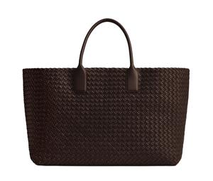 Buy Bottega Veneta CABAT Lambskin Handbag Large Size Women's Dark Brown at Sasom – Authentic and Ready to Ship
