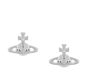 Buy Vivienne Westwood Brass Metal Stud Earrings Unisex Silver at Sasom – Authentic and Ready to Ship