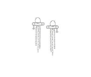 Buy Vivienne Westwood Ginetta Earrings Platinum at Sasom – Authentic and Ready to Ship