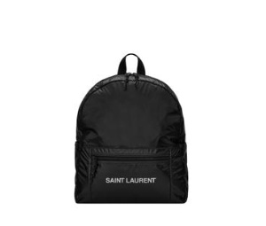 Buy Saint Laurent Nuxx Backpack In Nylon Silver Black at Sasom – Authentic and Ready to Ship