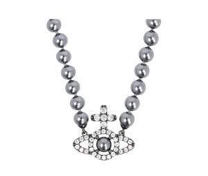 Buy Vivienne Westwood Pearl Pendant Necklaces Men's Gunmetal Gray at Sasom – Authentic and Ready to Ship