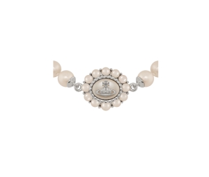 Buy Vivienne Westwood Amaya Large Pearl Necklace Platinum Creamrose Pearl at Sasom – Authentic and Ready to Ship