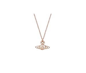 Buy Vivienne Westwood Thin Lines Flat Orb Long Chain Necklace Pink Gold at Sasom – Authentic and Ready to Ship