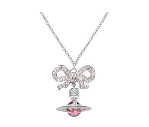 Buy Vivienne Westwood Brass Necklaces Unisex Silver Pink at Sasom – Authentic and Ready to Ship