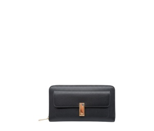 Buy Bally  Leather Round Long Wallet Black at Sasom – Authentic and Ready to Ship