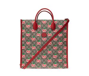 Buy Gucci Canvas With Leather Tote Bag Shopping Bag Crossbody One Shoulder Handbags Medium Size Women's Red/Ebony at Sasom – Authentic and Ready to Ship