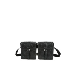 Buy Gucci GG Embossed Perforated Double Belt Bag Black at Sasom – Authentic and Ready to Ship