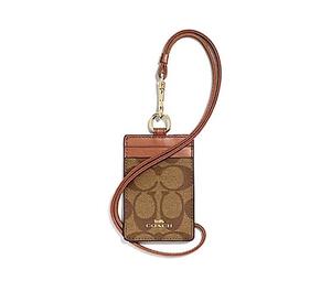 Buy Coach Lanyard PVC Necklace Pouch Card Holder Clutch Women's Khaki Brown at Sasom – Authentic and Ready to Ship