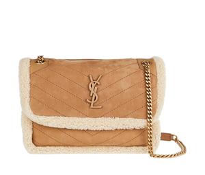 Buy Saint Laurent Cowhide Leather Patchwork Wool Hobo Bag, Shoulder Bag, Crossbody Bag Women's at Sasom – Authentic and Ready to Ship