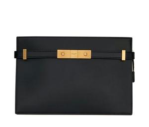 Buy Saint Laurent Leather Clutch Chain Crossbody Bag Shoulder Bag Women's Black at Sasom – Authentic and Ready to Ship