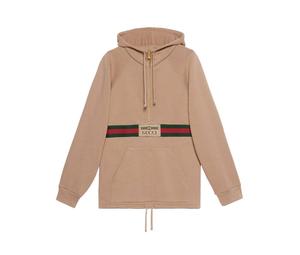 Buy Gucci Web stripe Cotton Hoodie at Sasom – Authentic and Ready to Ship