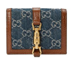 Buy Gucci Jackie 1961 Canvas With Leather Clutch Wallet, Card Holder Small Size Women's Blue, Brown & Multicolor at Sasom – Authentic and Ready to Ship