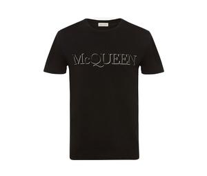 Buy Alexander Mcqueen Black Flower Skull T-Shirt | SASOM