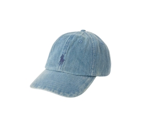 Buy Polo Ralph Lauren Indigo Denim Ball Cap Light Wash Denim at Sasom – Authentic and Ready to Ship